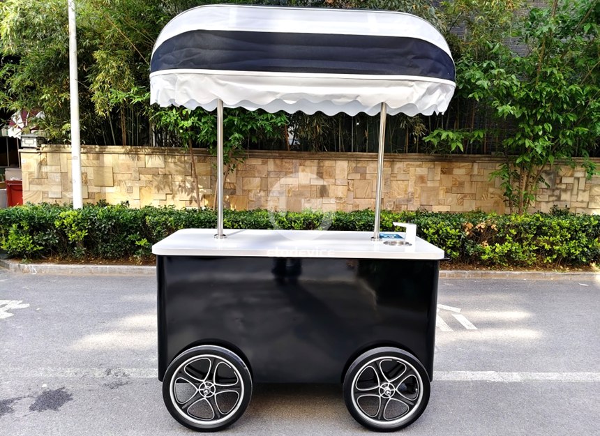 Cold Plate Ice Cream Cart for sale